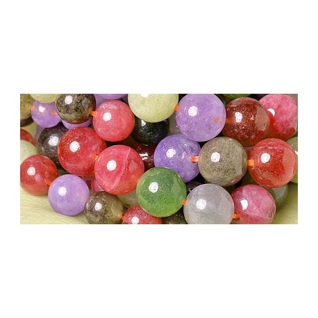 Edelsteen 8mm agaat mix colors ca 38cm.