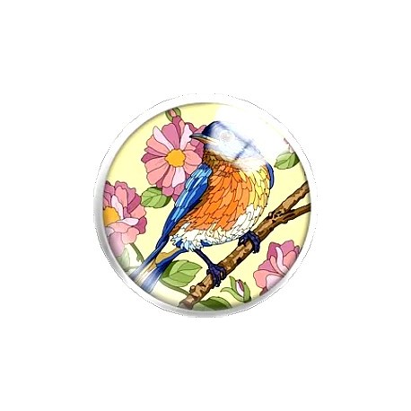 Cabochon 25mm rond vogels