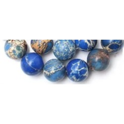 Edelsteen 8mm blauwe Jasper ca. 38cm.