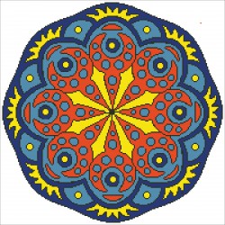 Borduurpakket kralen Mandala 44x44cm