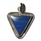 Hanger 34mm 925 zilver met lapis steen