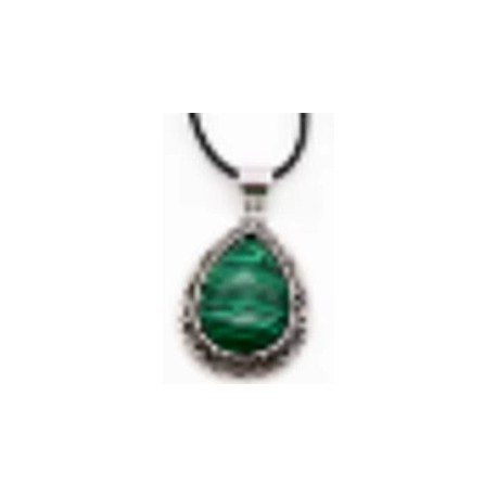 collier met steen 29x37mm dmalachite