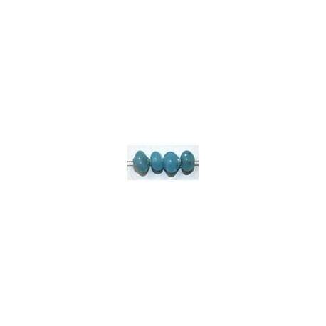 Glaskraal 4x6mm schijf opaal babyblauw ca 200st.