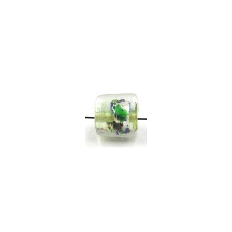 silverfoilband gespikkeld 10x10mm trans/groen 5st.