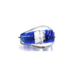 silverfoil druppel 18x10mm blauw 5st