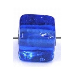 glaskr.blokje 11x11mm blauw 5st