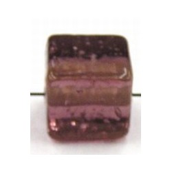 glaskr.blokje 11x11mm amethyst 5st