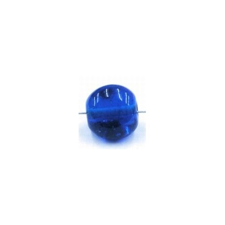 glaskraal beukenoot 12x12mm blauw 5st