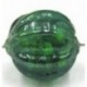 glaskraal rond geribbeld 10x10 groen 10st