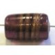 glaskraal ton 15x9mm amethyst/goudstreep 5st.