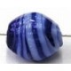 glaskraal ovaal 13x10mm licht/d.blauw gestreept 5s