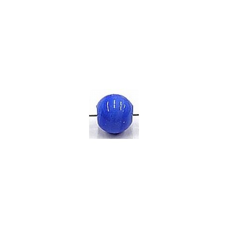 glaskraal rond 8mm blauw 25st