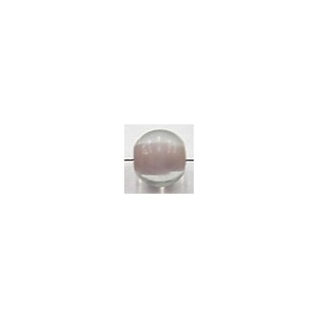 glaskraal rond 10mm transp. rose 25st.