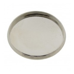 Kastje voor 18mm cabochon zilverkl. 4st.