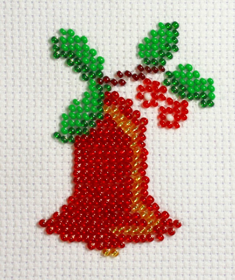 Borduurpakket Kerstklok 6x8cm