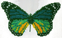 Borduurpakket vlinder groen 12x18cm
