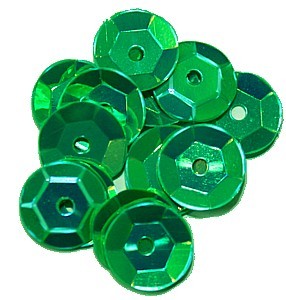 Pailleten cup 8mm groen AB 10 gram
