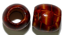 Houten kralen 16x16mm gat 9mm 12st