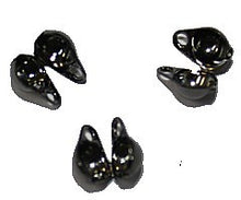 Kalot zijdelings dubbel oog 4mm antraciet 10st.