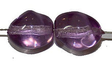 Glaskraal keivorm 13mm amethist 5 stuks