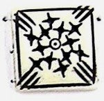 benen tussenkraal 3-rij 26mm wit/zwart p.st