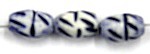 Benen kraal 8mm blauw/wit 10stuks