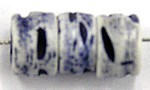 Benen kraal 5x7mm blauw/wit 10stuks