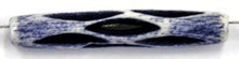 Benen kraal 38x7mm blauw/wit 5stuks