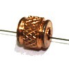 Metalen kraal 6mm roodgoudkl. 10st.
