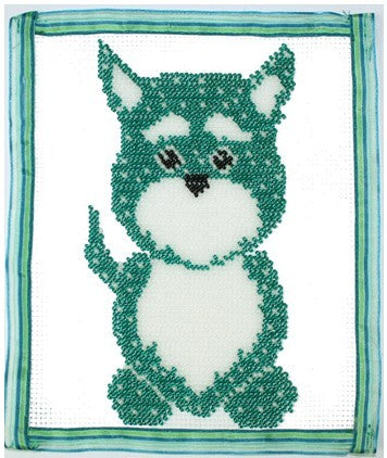 Hondje 2 groen 12x18cm