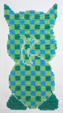 Hondje 3 geruit 12x19cm.