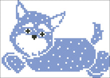 Hondje 4 blauw 11x15cm.