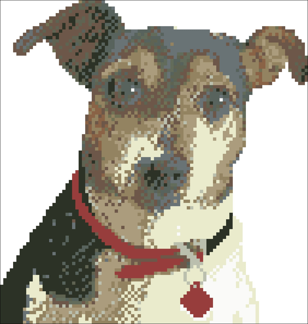 Borduurpakket hond Rakker 22x22cm