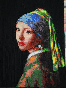 Borduurpakket meisje met de parel 30x42cm