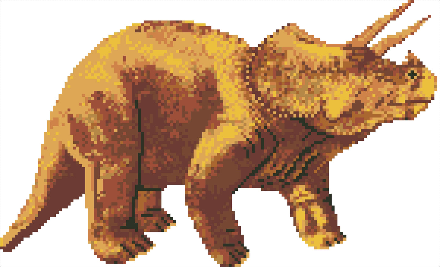 Borduurpakket dino Triceratops 20x33cm