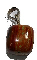 Rode jasper gestreept hanger ca. 17mm