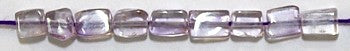 Heel licht Amethyst blokje 6mm 35cm streng