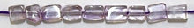 Heel licht Amethyst blokje 6mm 35cm streng