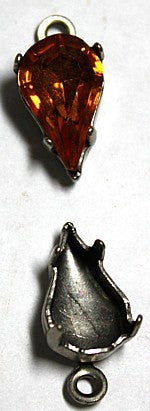 hangkastje met steen 13x8mm topaas p.st