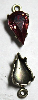 hangkastje met steen 13x8mm licht amethyst p.st