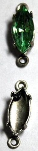 Tussenkastje met steen 15x8mm peridoot p.st