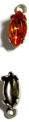 Hangkastje met steen 10x5mm topaas p.st