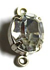 Tussenkastje met steen 12x10mm kristal p.st