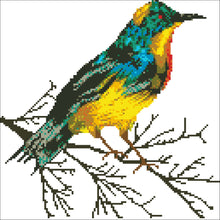 Borduurpatroon vogel op tak 31x31cm