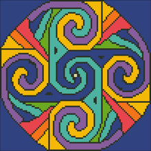 Borduurpakket Spirals (1) 22x22cm.