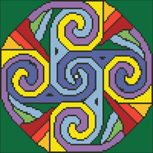 Borduurpakket Spirals (2) 22x22cm.