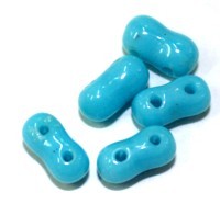 Vintage spacer 4x9mm blauw 10stuks