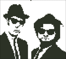 Borduurpakket silhouet Blues Brothers 16x18cm