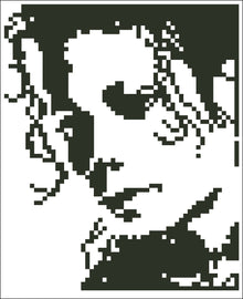 Borduurpakket silhouet Michael Jackson 13x16cm