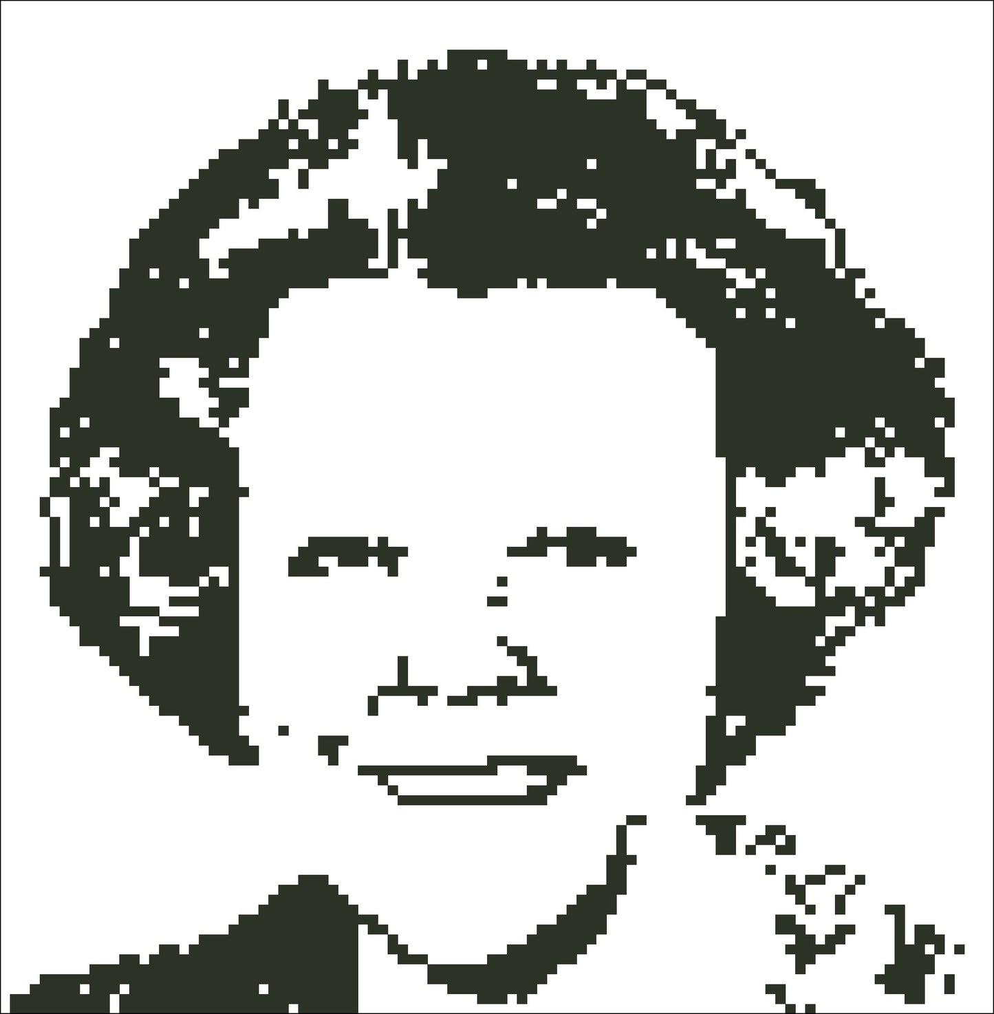 Borduurpakket Prinses Beatrix 23x23cm